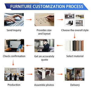 Comptoir de banque multifonctionnel personnalisé, table avant en bois, bureau, salon de beauté, réception - Product Image 5