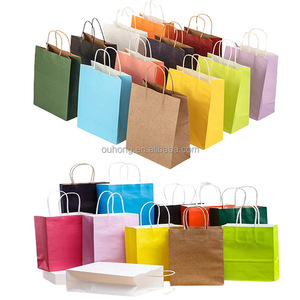 Factory Price Colorful Kraft Paper Hand-held Milk Tea Takeaway Bag, Packaged As an Eco-friendly Gift Bag
