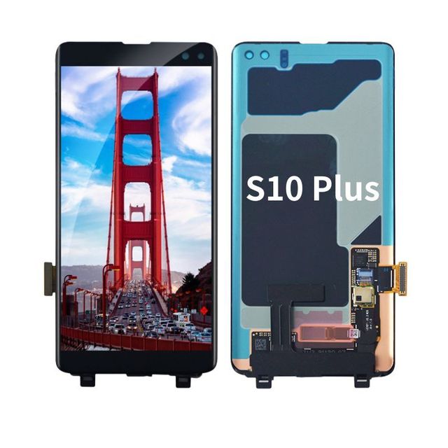 100% Tested for Samsung for Galaxy S10 Plus 6.4 Inch OLED LCD Screen Display Assembly with Frame Compatible with 3 Year Warranty