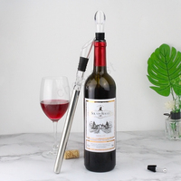 Accessoire de bâton de refroidisseur de vin en acier inoxydable réutilisable de marque privée bâton de refroidisseur de vin en métal argenté pour des occasions de fête