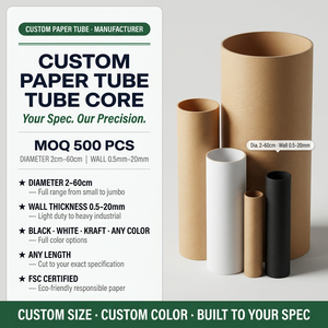 Custom Kraft Yarn Paper Tube Core High Precision <b>Textile</b> & <b>Packaging</b> Cylinder Storage Display OEM MOQ 300pcs - Product Image 1