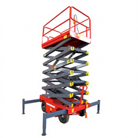 Wemet Hydraulic Drive Electric 48V Scissor Lift 16m Platform Baja Kekuatan Tinggi Kontrol Tombol Tekan Kapasitas 100kg Shandong