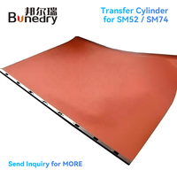 Housse de cylindre de transfert rouge anti-salissure 750x567x0.35mm pour machine d'impression offset SM52 SM74 SM102 M2.215.105