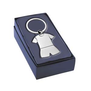 Llavero Metálico con Forma de Camiseta y Pantalones Cortos, Acabado Plateado, Accesorio de Moda - Product Image 3