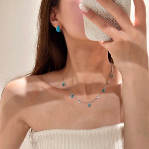 Collar estrella esquinas de plata esterlina alambre de plata 925 para bisuteria clip en collar de acero inoxidable plata - Product Image 1