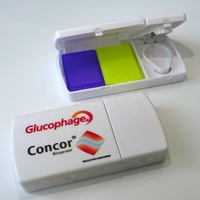 Mini boîte à médicaments de voyage, boîte à pilules de médicaments avec dispositif de découpe