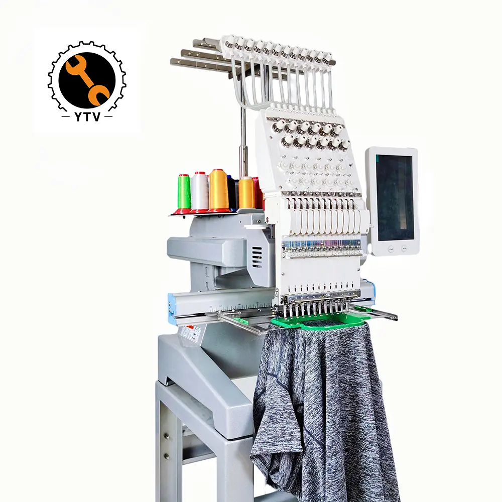 새로운 멀티 헤드 12 15 바늘 의류 휴대용 시퀀스 옷 자수 기계 Dahao 천 자수 기계