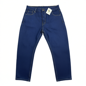 Jeans de Mezclilla Personalizados al por Mayor para Hombre, Tejido Sólido Transpirable, Moda Urbana de Primavera, Verano y Otoño, Corte Holgado, Alta Calidad - Product Image 1
