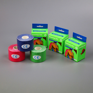 Nastro kinesiologia terapeutico, impermeabile, cotone, elastico, sollievo dal dolore sportivo, Logo personalizzato, 5cm * 5m - Product Image 1