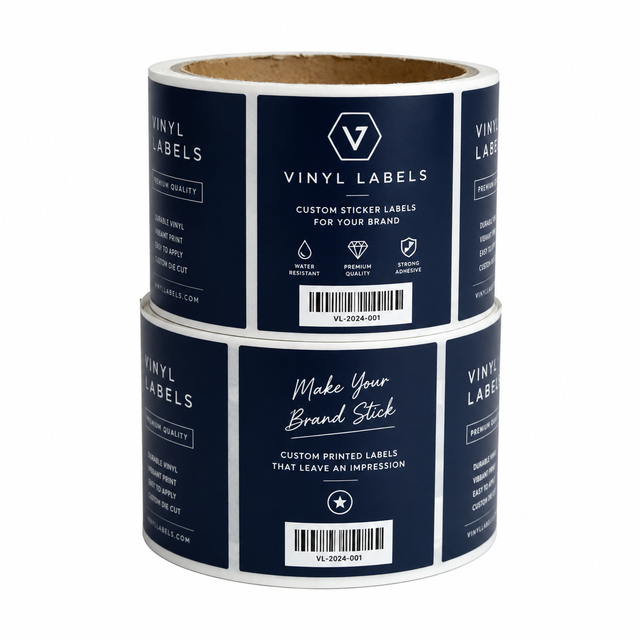 Gold Foil Roll Labels with Matte Finish - Custom Printing, Luxury Packaging, Low MOQ, Factory Direct, for Cosmetic & Wine Brands