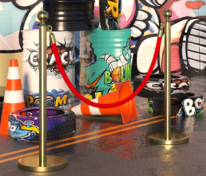 Poste de Barrera Personalizado de Acero Inoxidable con Superficie Dorada y Roja para Bodas y Museos, Protección IP67, Instalación Atornillada de Alto Impacto para Control de Multitudes - Product Image 5