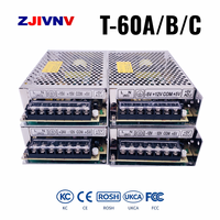 Alimentation à découpage triple sortie 60W SMPS Transformateur d'éclairage T-60A 5V 5A 12V 2.5A -5V 0.5A Convertisseur AC/DC pour Bande LED