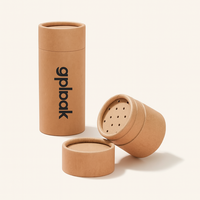 Shaker en papier de qualité alimentaire avec logo personnalisé Shaker en carton doublé d'aluminium Tube en papier kraft emballage de sel d'épices pour poudre