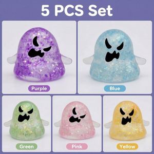 Juguete Blandito de Halloween al por Mayor, Juguete de Fantasma para el Día de los Muertos, Juguete Sensorial de Fantasma con Purpurina de Maltosa, Bola Divertida para Apretar para Niños, Caja de Regalos - Product Image 4