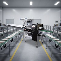 Machine d'emballage automatique multifonctionnelle SZ-100 pour biscuits, sachets et films, à grande vitesse et servocommandée, excellente pour l'emballage alimentaire.