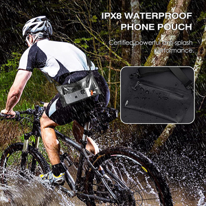 Bolso de hombro de TPU con cremallera, hermético e impermeable, para viajes en bicicleta bajo la lluvia, para mantener los teléfonos, las carteras y los bancos de energía secos - Product Image 2