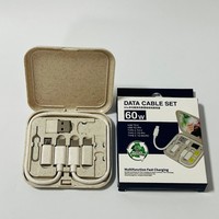 Adaptateur intelligent multifonctionnel officiel 6 en 1, boîte de rangement pour cartes, câble de données USB, kit adaptateur de câble de charge USB