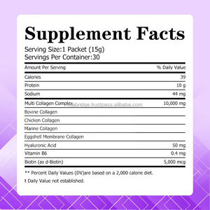 Palitos de Gelatina de Colágeno Múltiple Directo de Fábrica, Mejoran la Piel Opaca, Suplemento de Biotina, Gelatina de Colágeno con Ácido Hialurónico - Product Image 2