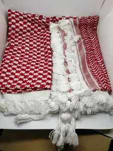 CCY 140*140 Ready Stock Palestinian Arab Generic Keffiyeh Shemagh Palestine Kuffiyeh Hirbawi Kufiya Embroidered Scarfs Shawls