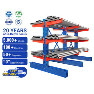 Rak Pallet Selektif Baja Cantilever Tugas Berat yang Dapat Disesuaikan untuk Peralatan Penyimpanan Berat di Gudang - Product Image 1