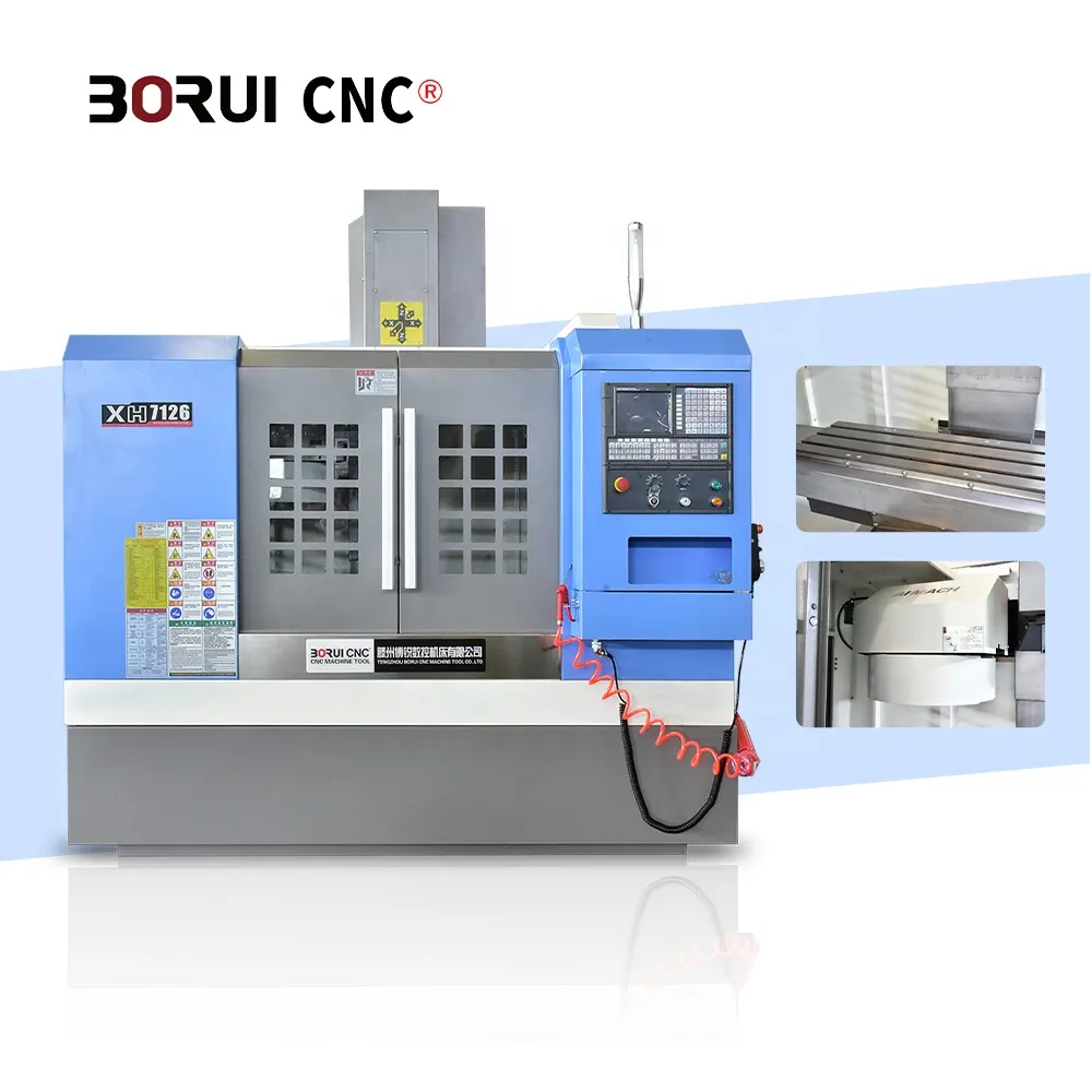 XH7126 Small Vertical Cnc Milling Machine Vmc Machining Center for Sale 4 Axis Motor New New Product 2020 Single Provided GSK