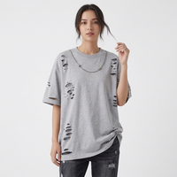 Oversized Gray 100% Cotton Breathable T-Shirt Short Sleeve O-Neck Street Style Men's Jersey Knitted Solid Color Washed Design