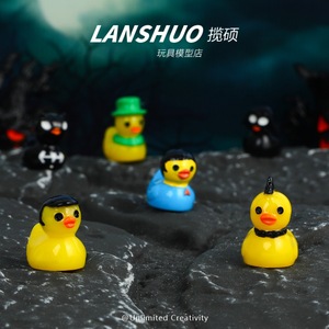 Creative 3D Duck Doll Resin Desktop Ornament Miniature Cartoon <b>Decor</b> For Home Office Halloween - Product Image 2