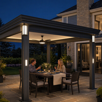 Pergola motorisée en aluminium écologique avec système de toit à lames orientables pour jardin, personnalisable pour l'été