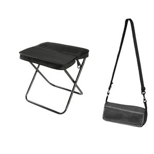 Portable Lightweight Metal Folding Stool Modern Oxford Garden Chair Shoulder <b>Bag</b> for Outdoor Camping Fishing Picnics <b>Beaches</b> - Product Image 1