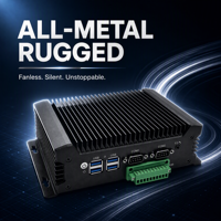 Computadora Industrial Integrada Sin Ventilador YCT, Intel N100, 8GB DDR4, 4x USB 3.0, 2 COM, Bloque de Terminales, WiFi, para Computación de Borde, OEM/ODM