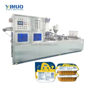 Automatic Aluminium Tray Vacuum Packing Ketchup Sauce Quantitative Filling And Sealing Machine With ISO And CE