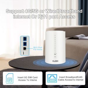 Kuwfi nsa/SA tốc độ cao Gigabit RJ45 cổng Sim Thẻ <span class=keywords><strong>Router</strong></span> wifi 5g CPE trong nhà Wifi 6 5g <span class=keywords><strong>router</strong></span> với RJ11 cổng - Product Image 6