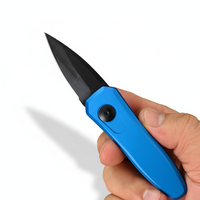 Couteau de camping pliable multifonctionnel KS 7500 en acier inoxydable avec manche en aluminium, personnalisable OEM/ODM, pour activités de plein air et EDC