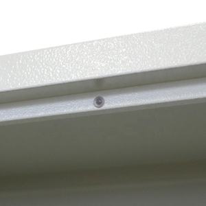 Lemari arsip besi pintu ganda dengan 4 rak kabinet penyimpanan logam hitam - Product Image 2