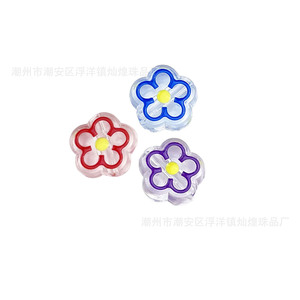 Acrylic Flower <b>Beads</b> Mixed Color Transparent For Jewelry Making Fall 2024 Chaozhou Origin - Product Image 5