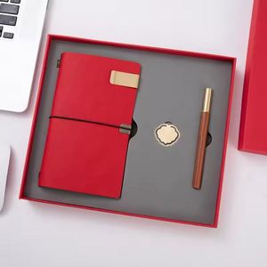 Cuaderno de Cuero de Alta Calidad con Tapa Blanda, Diario Personalizado con Bolígrafo, Marcador, Botón y Juego de Cuadernos, Regalo Corporativo, Artículos de Recuerdo - Product Image 2