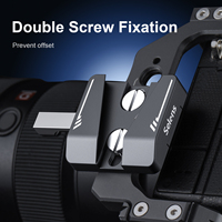 Selens SEO8-40 Mini V-Mount Plate Quick Release Pocket V-Lock Camera Cage Plate avec 1/4 "-20 trous filetés pour film vidéo