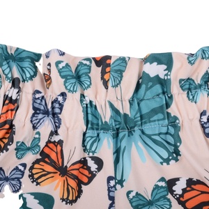 Shorts pour bébé fille Bloomies en tricot décontracté à imprimé floral, taille mi-haute élastique, avec motif papillon - Product Image 4