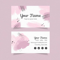 Cartes de visite personnalisées en usine papier rose feuille d'or