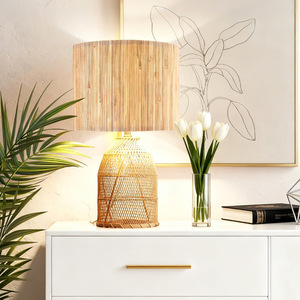 Abat-jour cylindrique en tissu fait main, installation facile, accessoire de lampe, style transitionnel - Product Image 3