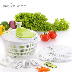 Ensemble de cuisine multifonctionnel 4L en plastique : râpe <span class=keywords><strong>à</strong></span> légumes manuelle, trancheuse, <span class=keywords><strong>essoreuse</strong></span> <span class=keywords><strong>à</strong></span> <span class=keywords><strong>salade</strong></span> - Product Image 1