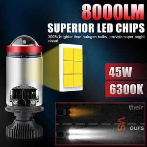 Ampoule M01T H4 de haute qualité 45W 6000LM 6000K 12V, phares et feux antibrouillard LED étanches, accessoires universels pour voitures - Product Image 5