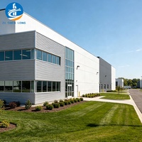 Structure d'entrepôt préfabriquée personnalisable professionnelle, poutres galvanisées, kits de construction en acier à plusieurs étages
