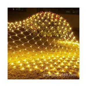 Waterproof Fishing Net Lamp 200 LED Outdoor Star Lights Factory Spot Christmas Holiday Decoration for Project Lighting