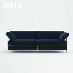 <span class=keywords><strong>Canapé</strong></span> une place de style Bauhaus mi-moderne, base en acier inoxydable, modè<span class=keywords><strong>le</strong></span> compact, velours nuage, pour salon - Product Image 4