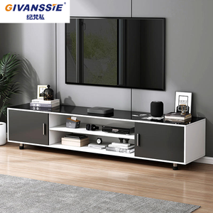 ตู้วางที<span class=keywords><strong>ว</strong></span>ีไม้สำหรับห้องนั่งเล่นสมัยใหม่ พร้อมลิ้นชักเก็บของแบบ LED และชั้นวางปรับระดับได้ - เฟอร์นิเจอร์ไม้รักษ์โลก - Product Image 4