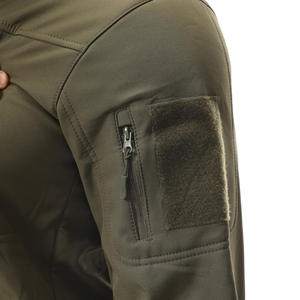 เสื้อแจ็คเก็ตบุผ้า<span class=keywords><strong>น</strong></span>วมสำหรับผู้ชาย ฤดูใบไม้ร่วง อุ่นสบาย ซิปแบบ Softshell สีพื้น ย้อมสีแบบ Bonded คอตั้ง รับผลิตแบบ OEM - Product Image 4