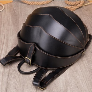 Genuine <b>Leather</b> Women <b>Backpack</b> <b>Large</b> Capacity Bag Crazy Horse <b>Leather</b> Beetle-shaped <b>Backpack</b> Special Designed Bag for Men - Product Image 3