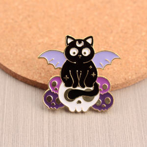 เข็มกลัดเคลือบรูปค้างคาว-แมวสุดเท่สำหรับคนรักแบบกอธิคและแมวเหมาะอย่างยิ่งสำหรับการเพิ่มบรรยากาศสุดล้ำ - Product Image 5