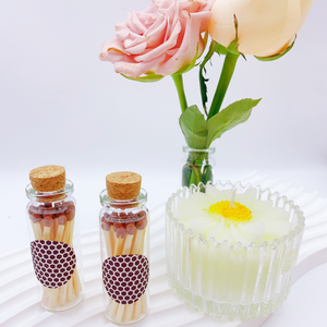 Boîte d'allumettes classique en verre <span class=keywords><strong>bleu</strong></span> clair avec logo personnalisé, cadeau de Noël, allumettes de sécurité colorées longues de type macaron - Product Image 4